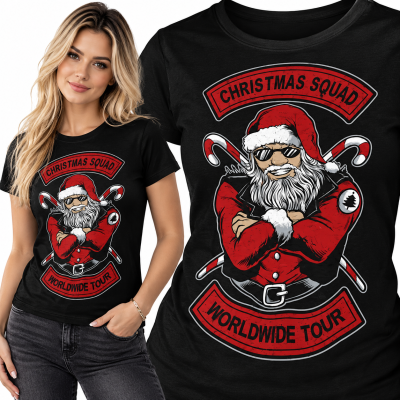KOSZULKA DAMSKA  ŚWIĄTECZNA CHRISTMAS SQUAD